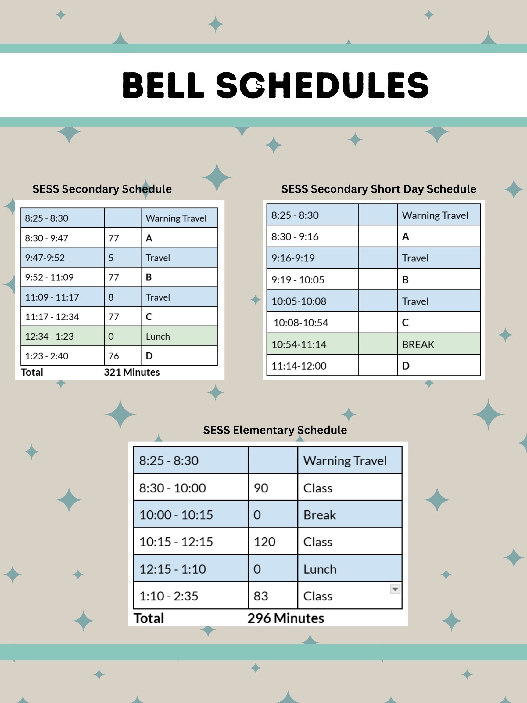 School Bell Schedule